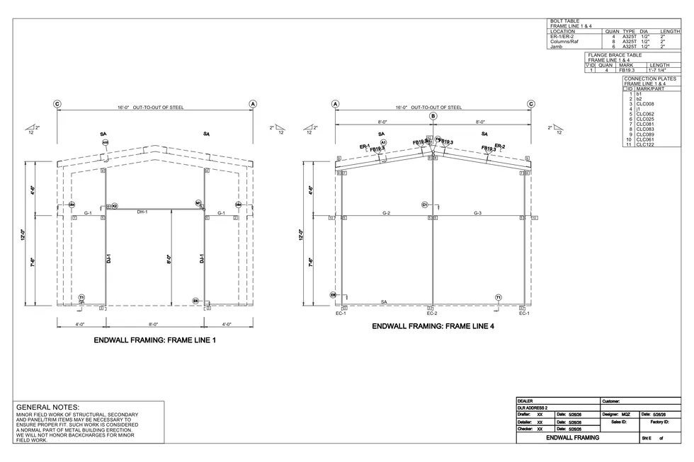 16' x 22' x 12' clear-span steel building package by Hybrid Steel Buildings - photo 5