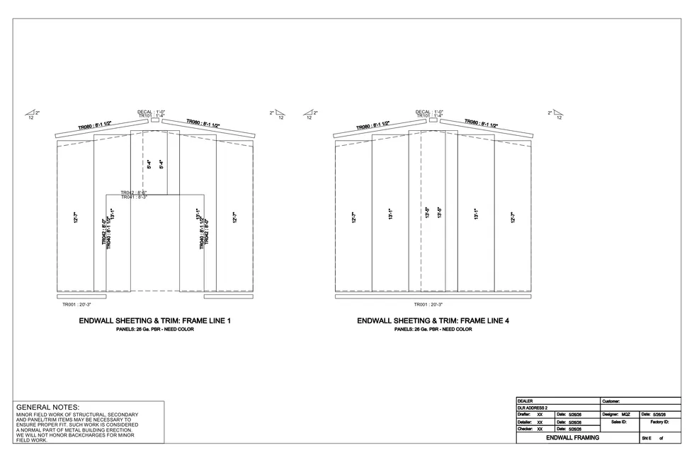 16' x 22' x 12' clear-span steel building package by Hybrid Steel Buildings - photo 6