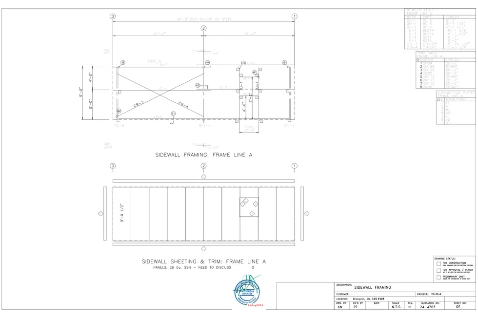 20' x 30' x 9' clear-span steel building package by Hybrid Steel Buildings - photo 9