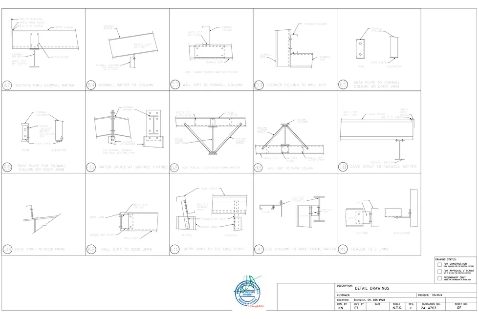 20' x 30' x 9' clear-span steel building package by Hybrid Steel Buildings - photo 13