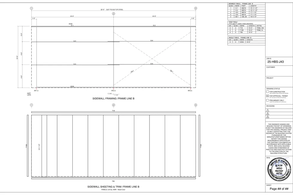 24' x 32' x 12-13' clear-span steel building package by Hybrid Steel Buildings - photo 10