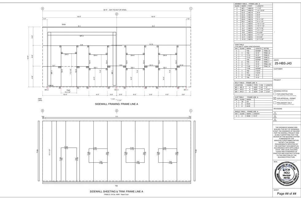24' x 32' x 12-13' clear-span steel building package by Hybrid Steel Buildings - photo 11