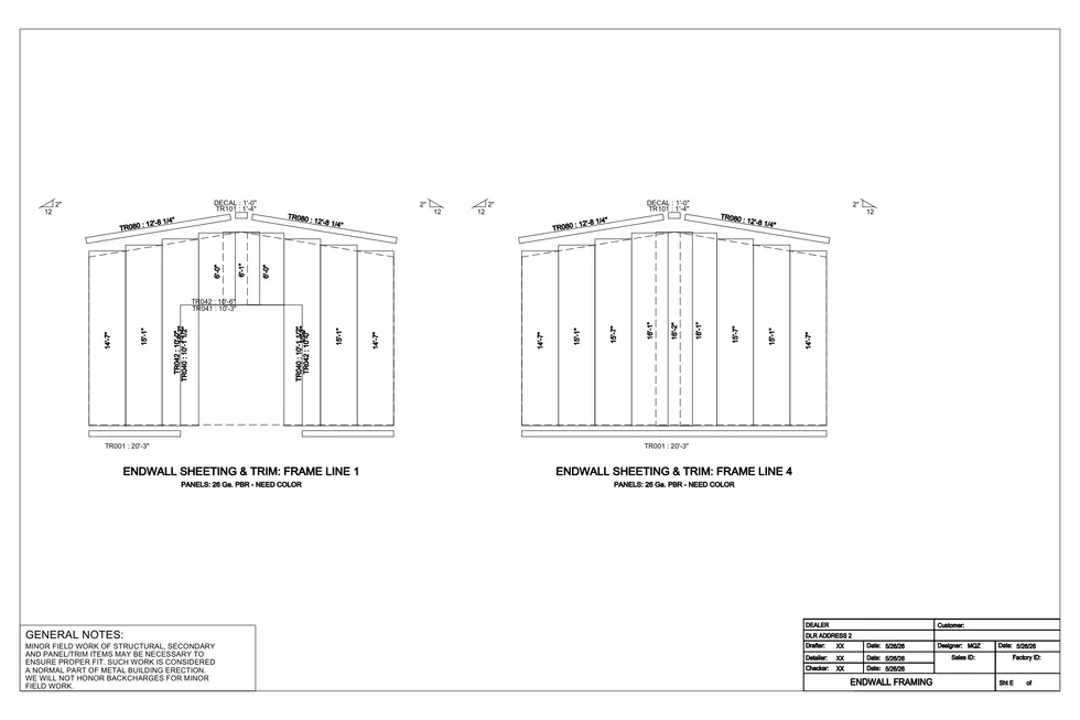 25' x 32' x 14' clear-span steel building package by Hybrid Steel Buildings - photo 6