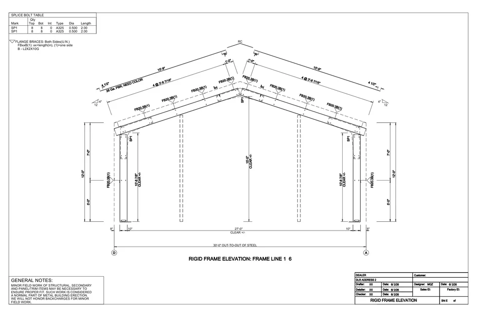 30' x 50' x 12' clear-span steel building package by Hybrid Steel Buildings - photo 8