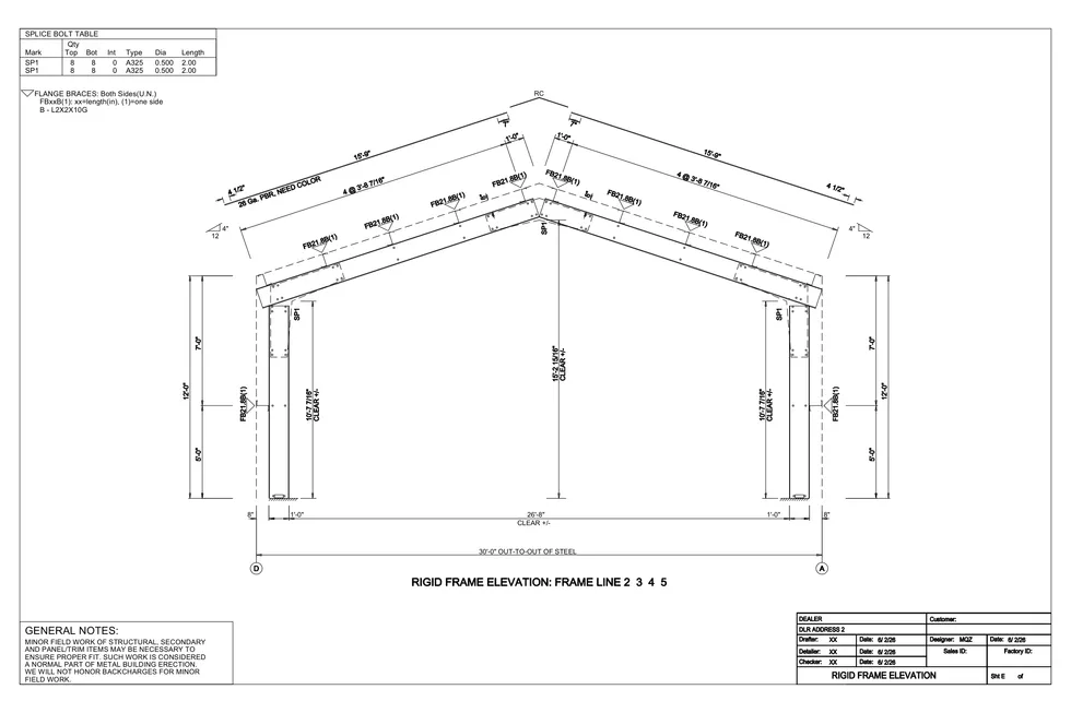 30' x 50' x 12' clear-span steel building package by Hybrid Steel Buildings - photo 9
