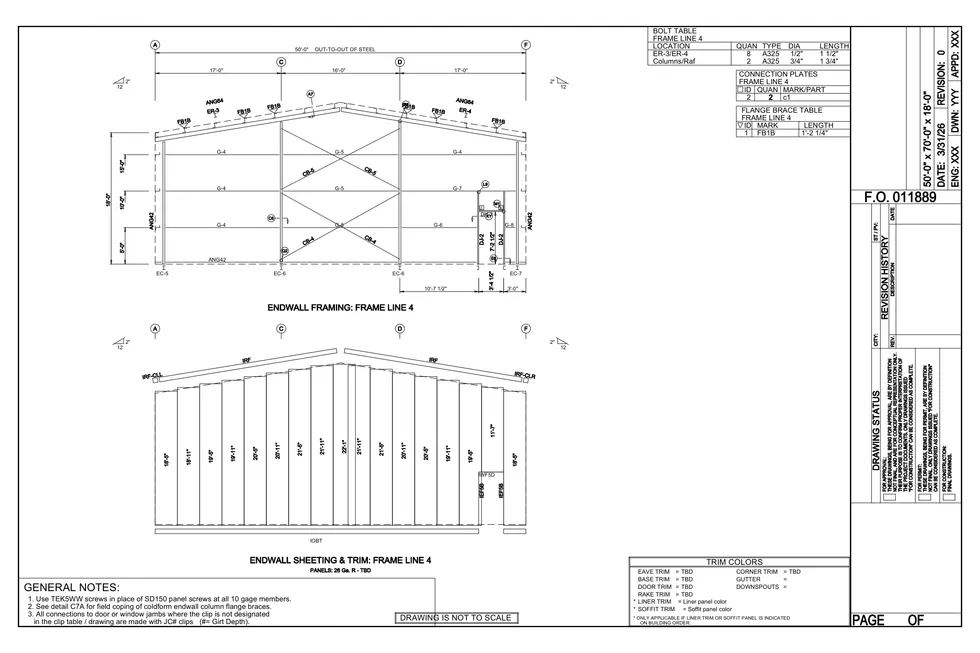 50' x 70' x 18' clear-span steel building package by Hybrid Steel Buildings - photo 6