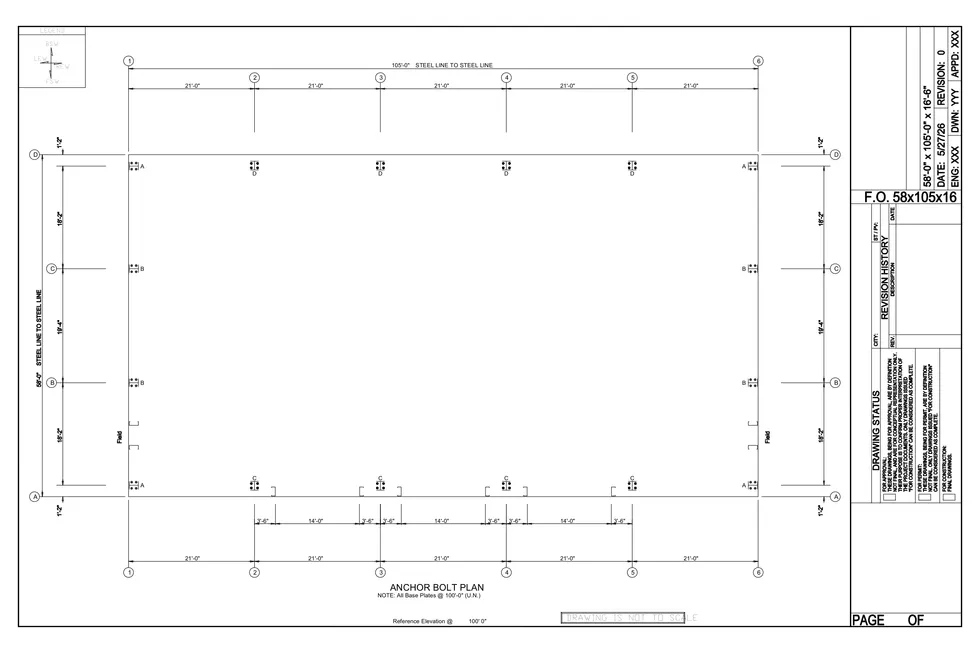 58' x 105' x 16.5' clear-span steel building package by Hybrid Steel Buildings - photo 2