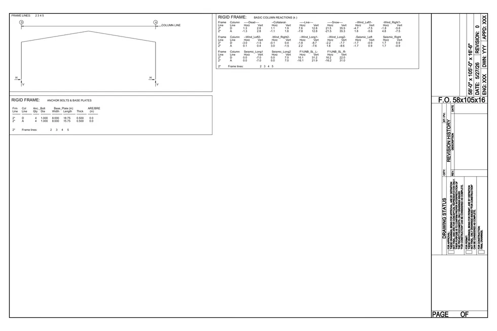 58' x 105' x 16.5' clear-span steel building package by Hybrid Steel Buildings - photo 3
