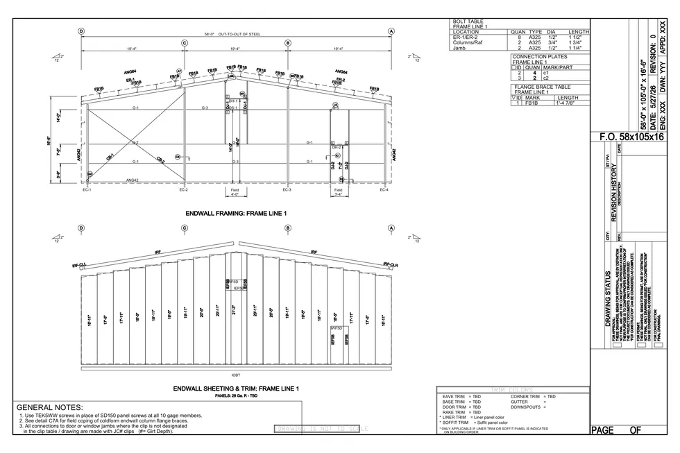 58' x 105' x 16.5' clear-span steel building package by Hybrid Steel Buildings - photo 5