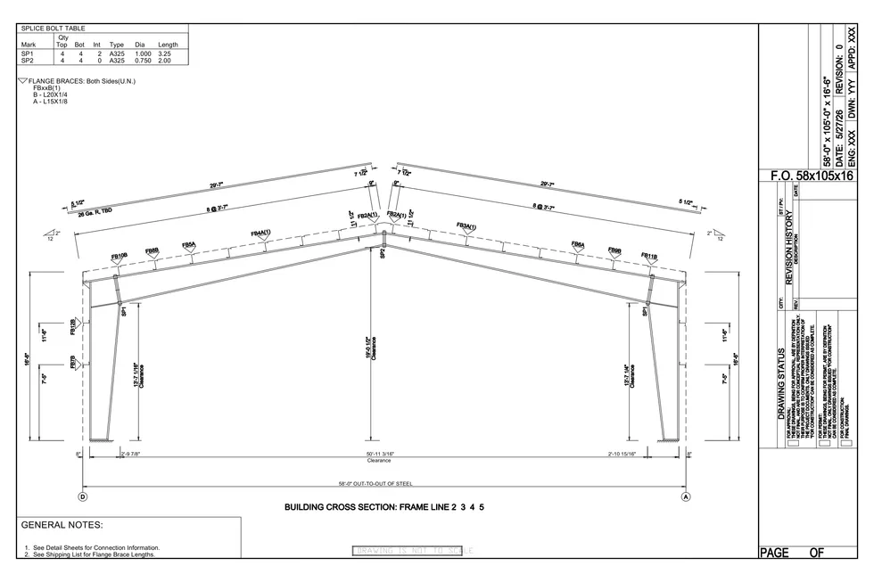 58' x 105' x 16.5' clear-span steel building package by Hybrid Steel Buildings - photo 7