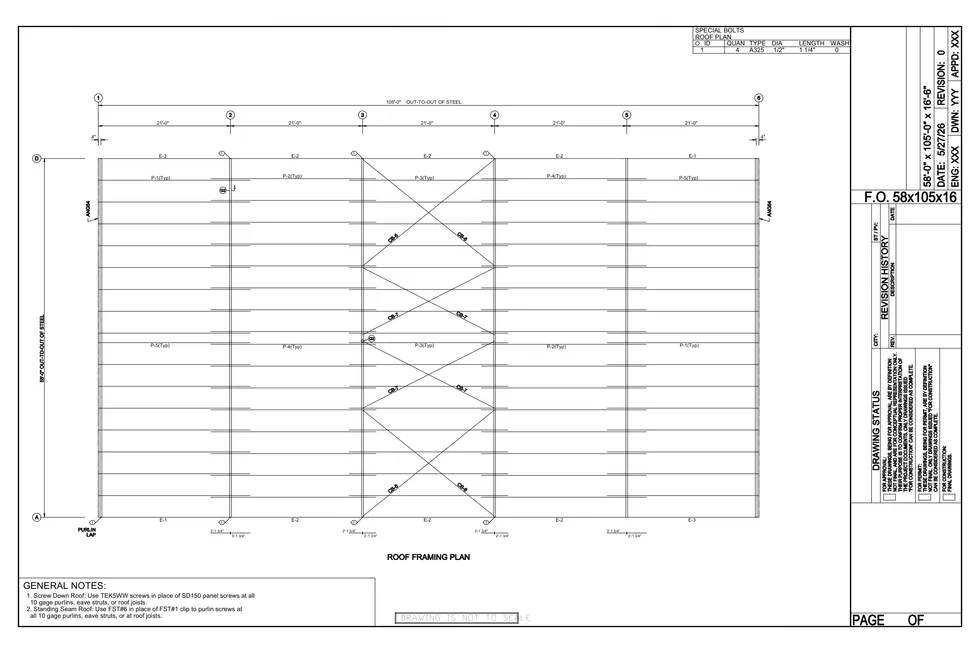 58' x 105' x 16.5' clear-span steel building package by Hybrid Steel Buildings - photo 8