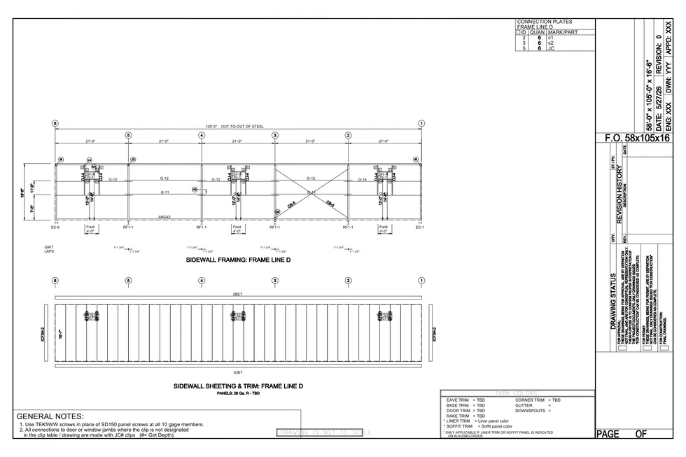 58' x 105' x 16.5' clear-span steel building package by Hybrid Steel Buildings - photo 10