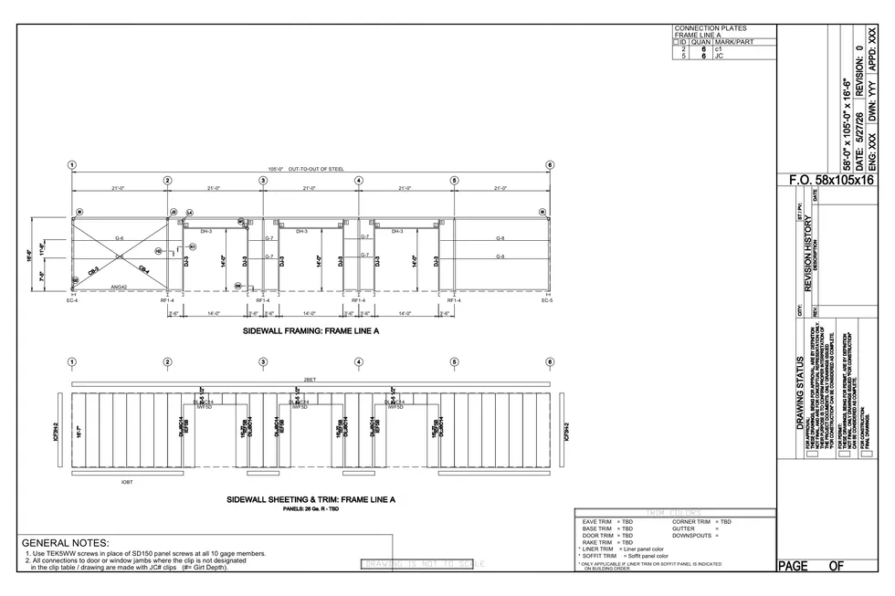 58' x 105' x 16.5' clear-span steel building package by Hybrid Steel Buildings - photo 11