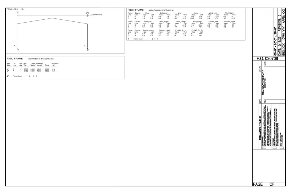 60' x 80' x 20' clear-span steel building package by Hybrid Steel Buildings - photo 3