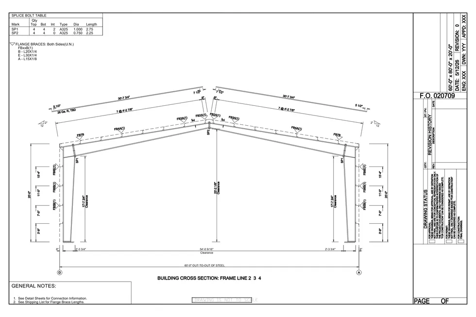 60' x 80' x 20' clear-span steel building package by Hybrid Steel Buildings - photo 8