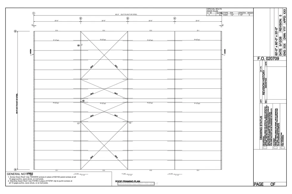60' x 80' x 20' clear-span steel building package by Hybrid Steel Buildings - photo 9