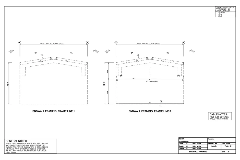 20' x 40' x 4' clear-span steel building package by Hybrid Steel Buildings - photo 5