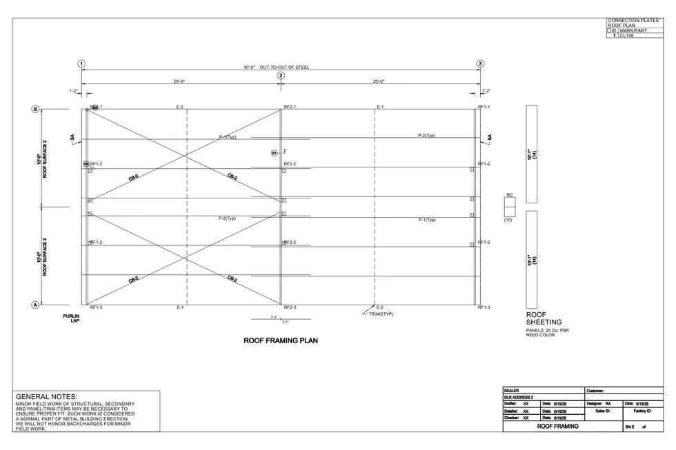 20' x 40' x 4' clear-span steel building package by Hybrid Steel Buildings - photo 7