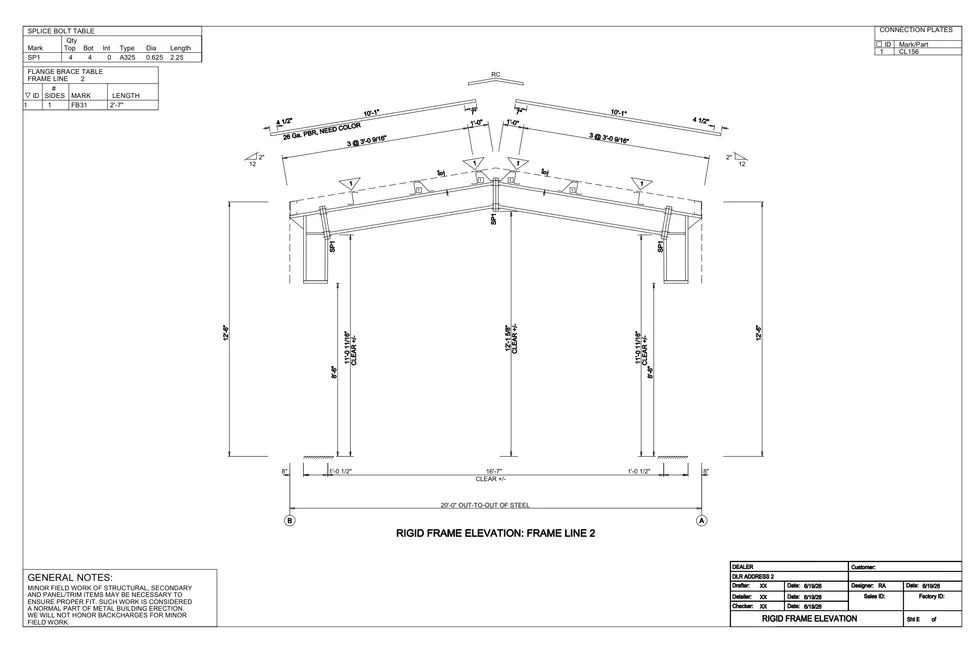 20' x 40' x 4' clear-span steel building package by Hybrid Steel Buildings - photo 10