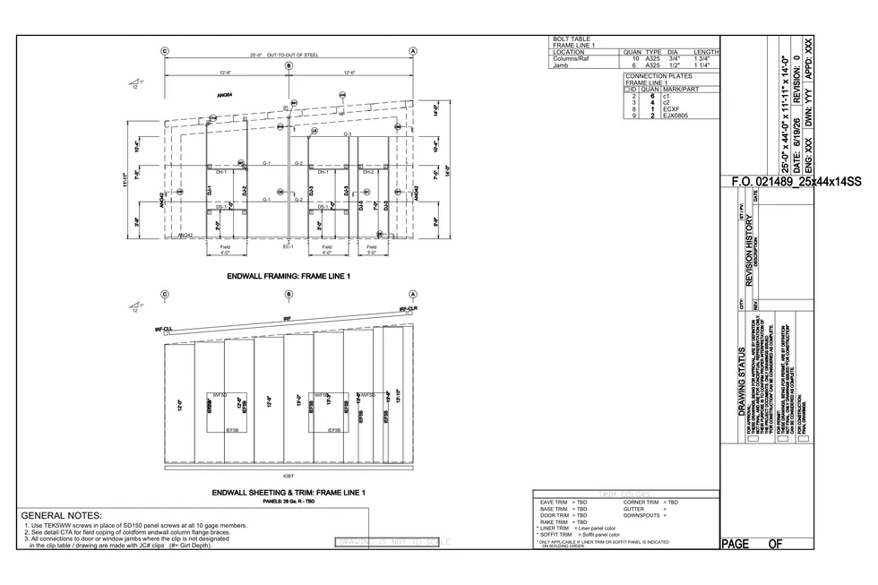 25' x 44' x 14' clear-span steel building package by Hybrid Steel Buildings - photo 6