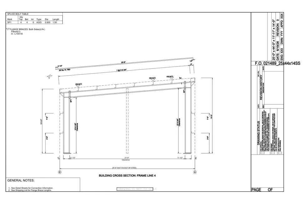 25' x 44' x 14' clear-span steel building package by Hybrid Steel Buildings - photo 9