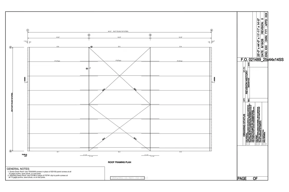 25' x 44' x 14' clear-span steel building package by Hybrid Steel Buildings - photo 11
