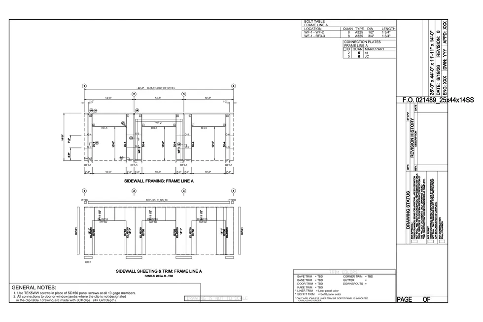 25' x 44' x 14' clear-span steel building package by Hybrid Steel Buildings - photo 14