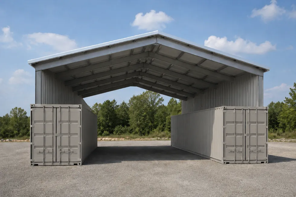 20' x 40' x 4' clear-span steel building package by Hybrid Steel Buildings - photo 13